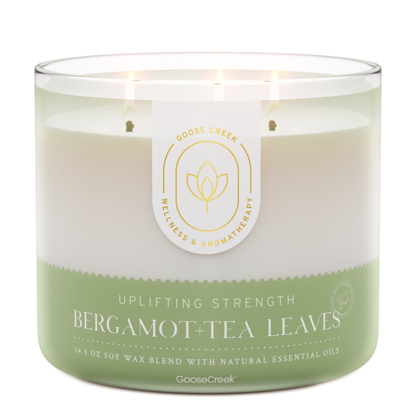 Bergamot & Tea Leaves Aromatherapy 3-Wick Candle