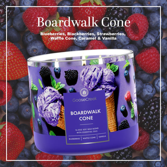 Boardwalk Cone 3-Wick Candle