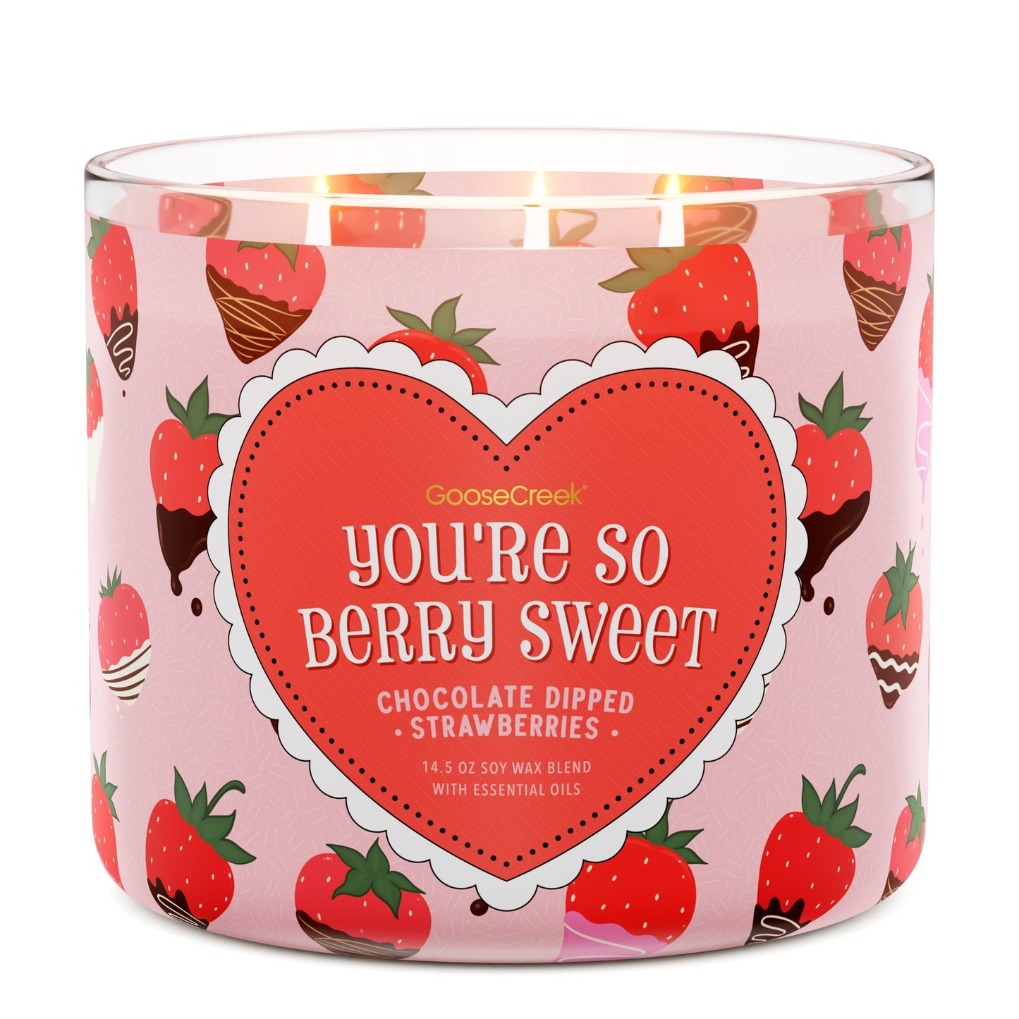 Chocolate Dipped Strawberries Large 3-Wick Candle