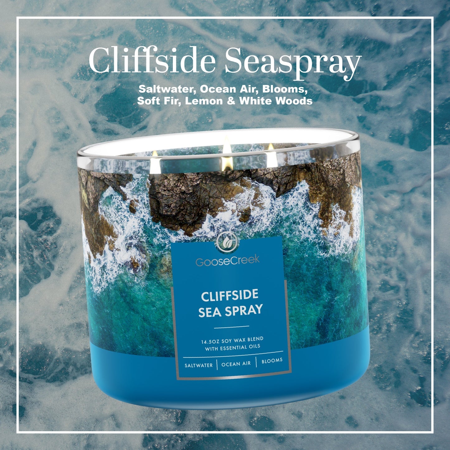 Cliffside Sea Spray 3-Wick Soy Candle