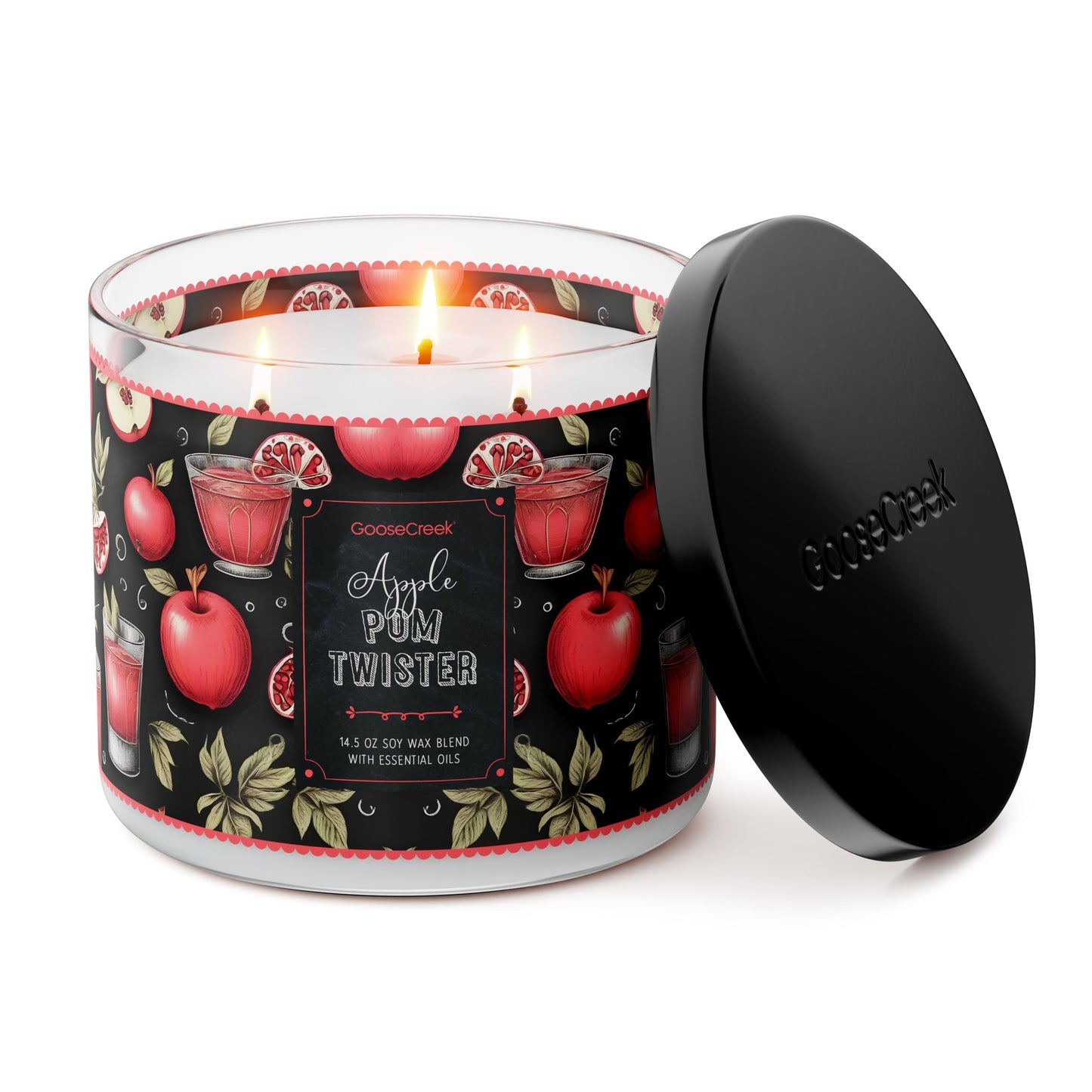 Apple Pom Twister 3-Wick Candle