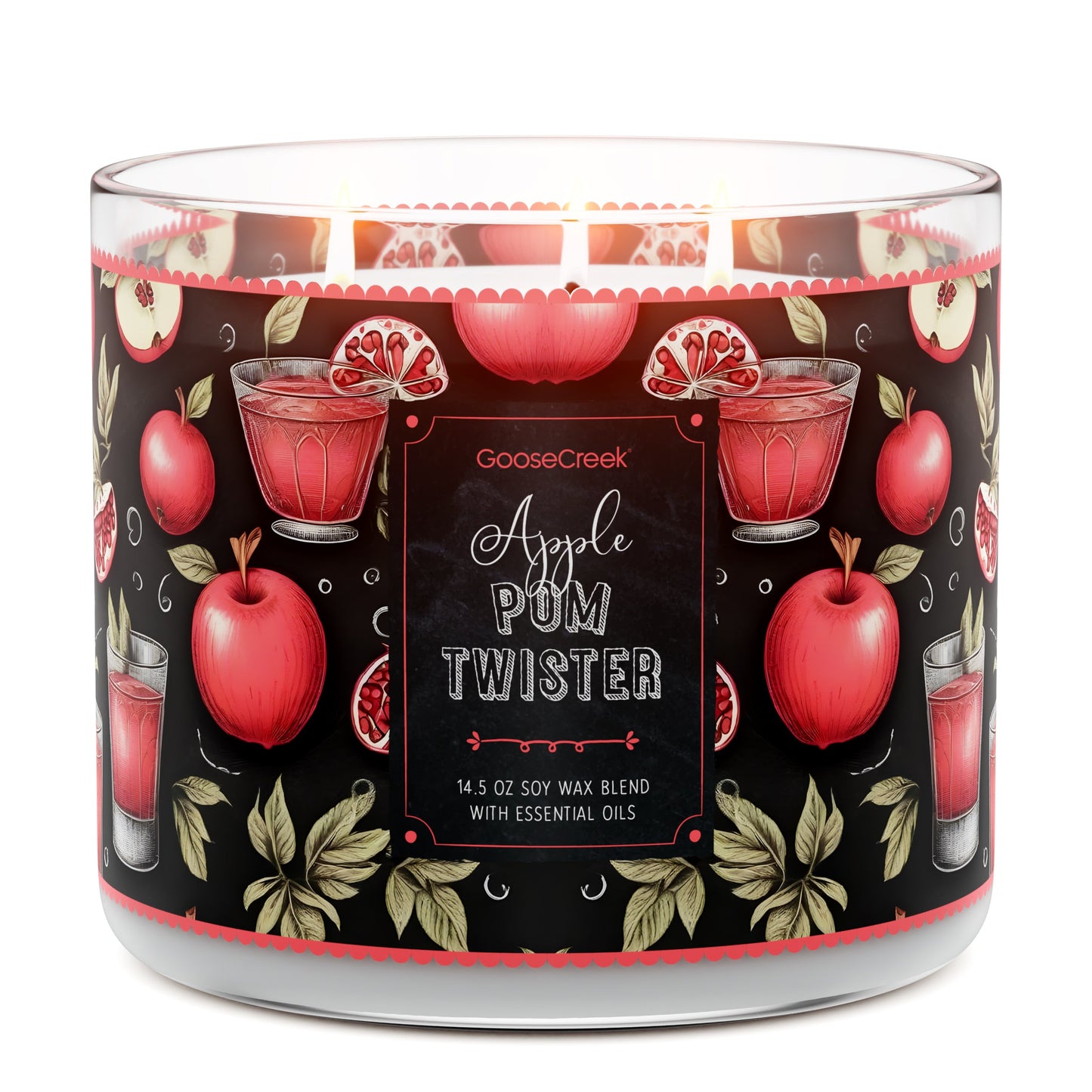 Apple Pom Twister 3-Wick Candle