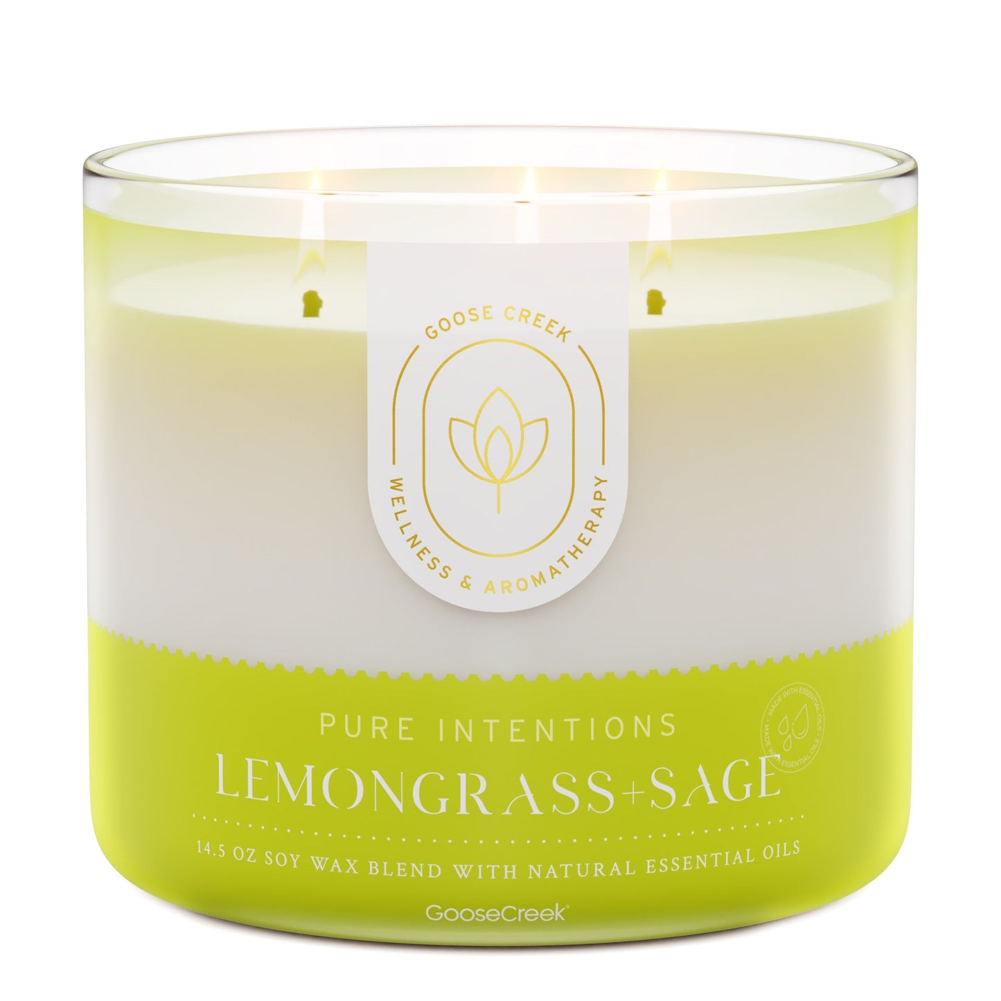 Lemongrass & Sage Aromatherapy 3-Wick Candle