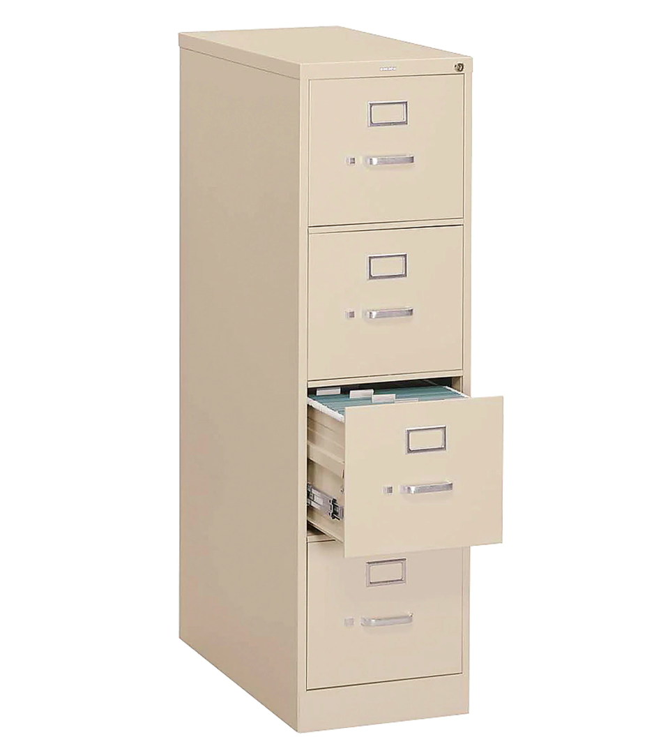 HON® 310 26-1/2"D Vertical 4-Drawer Legal-Size File Cabinet, Putty