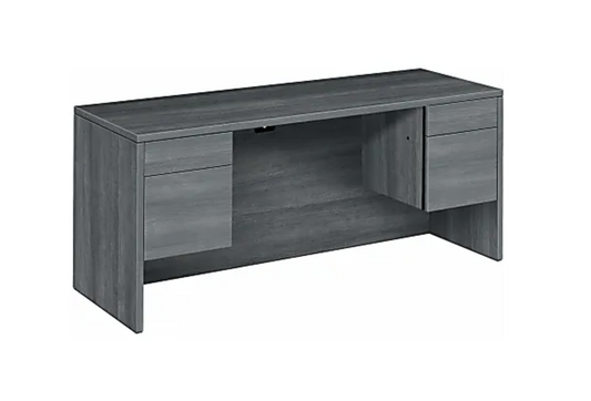 HON 10500 H10565 Credenza - 60" x 24" x 29.5" - 4 x Box, File Drawer(s) - Finish: Sterling Ash