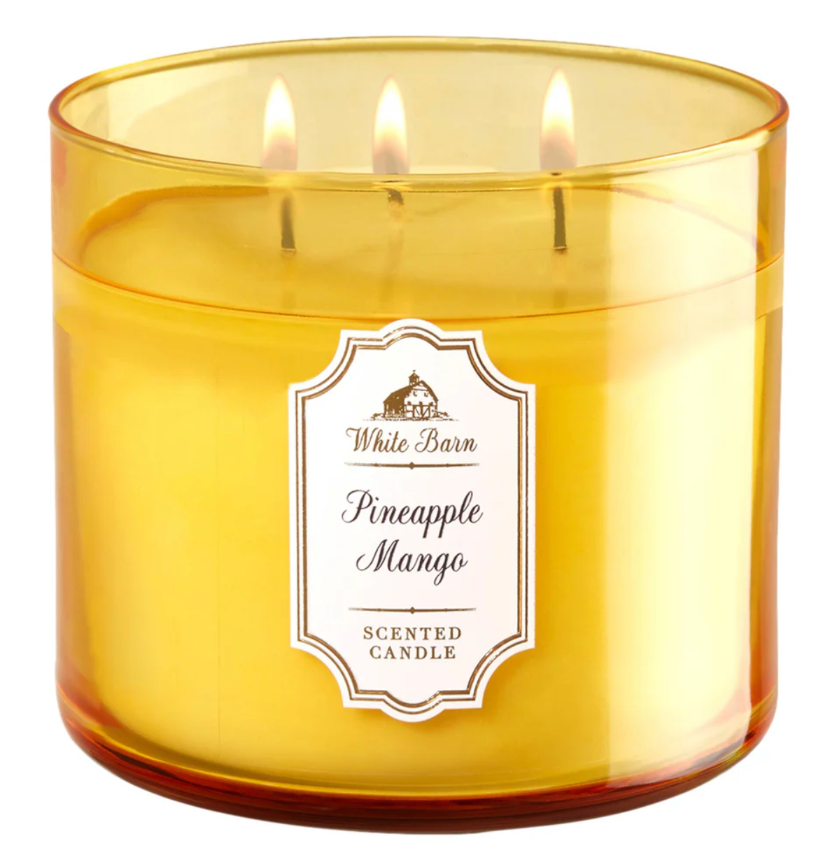 Bath & Body Works White Barn, Pineapple Mango 3-Wick Scented Candle 14.5 oz