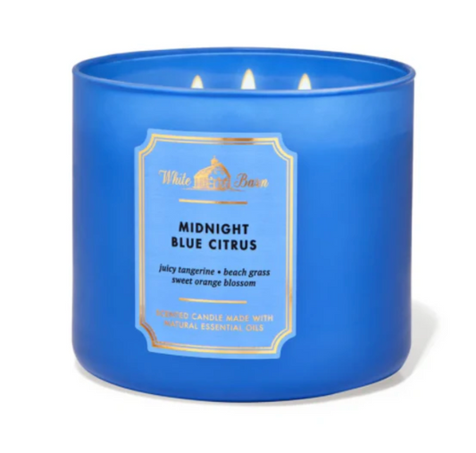 White Barn Midnight Blue Citrus 3 Wick Candle