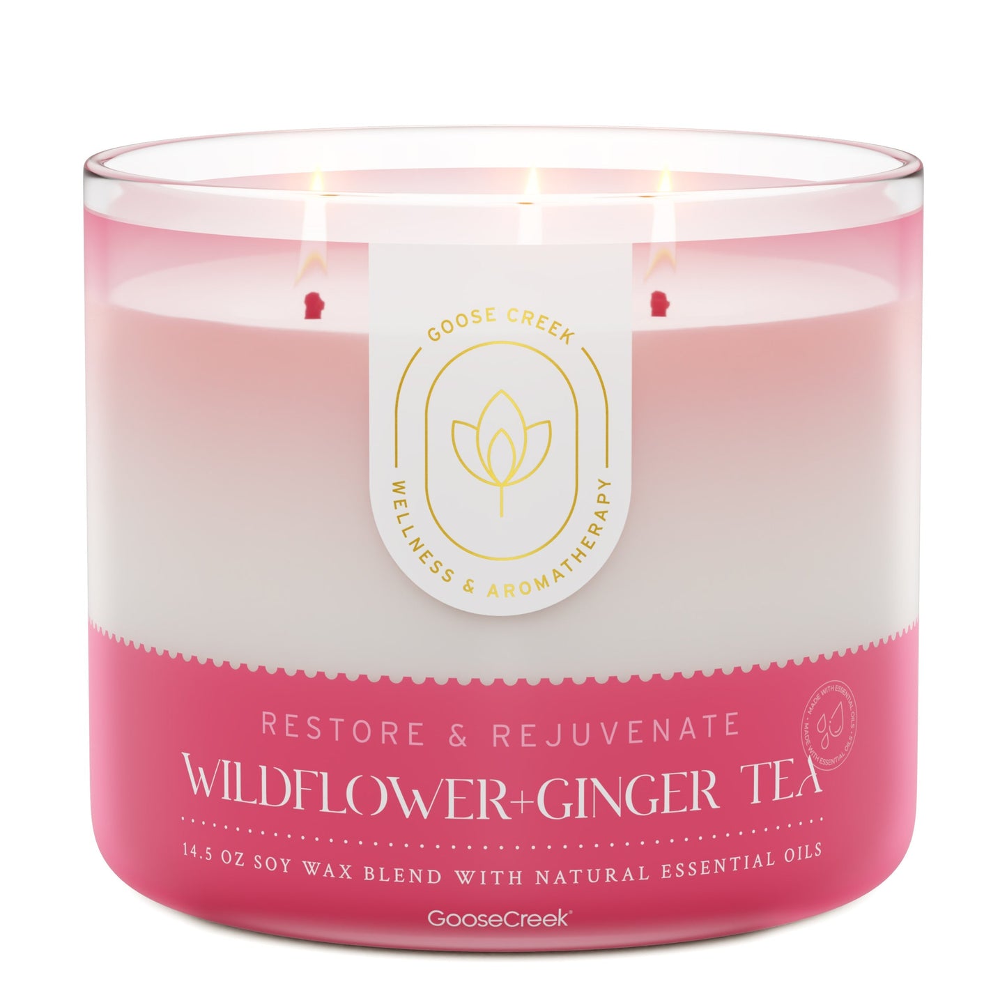 Wildflower Ginger Tea Aromatherapy 3-Wick Candle